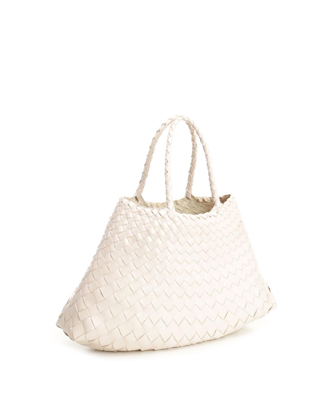 Dragon Diffusion Бежевая кожаная сумка с короткими ручками, фото 2