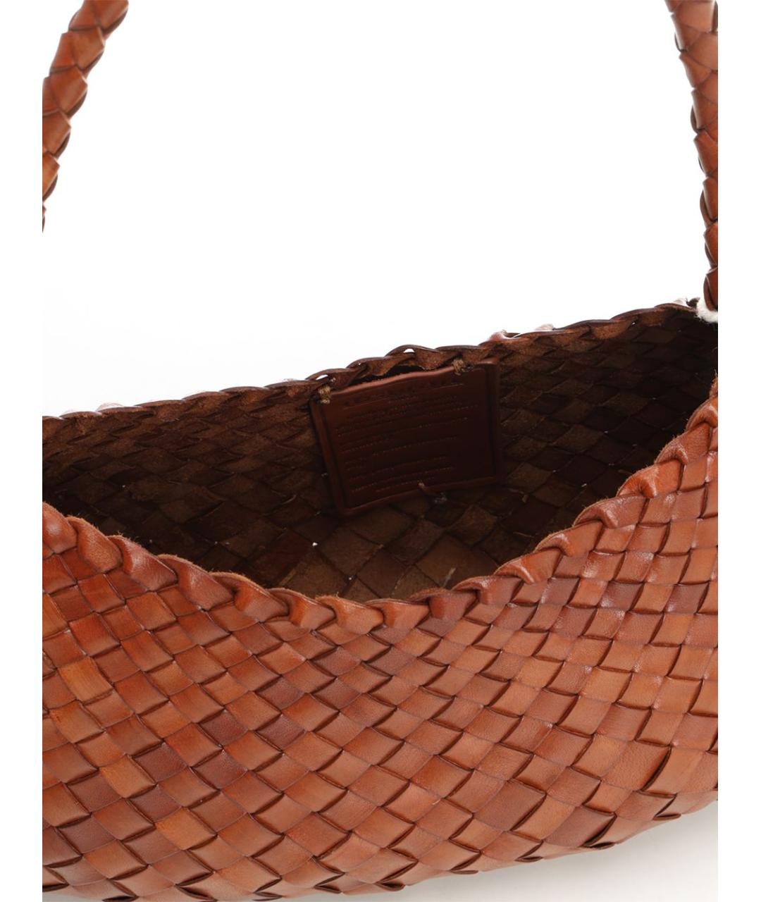 Dragon Diffusion Коричневая кожаная сумка с короткими ручками, фото 4