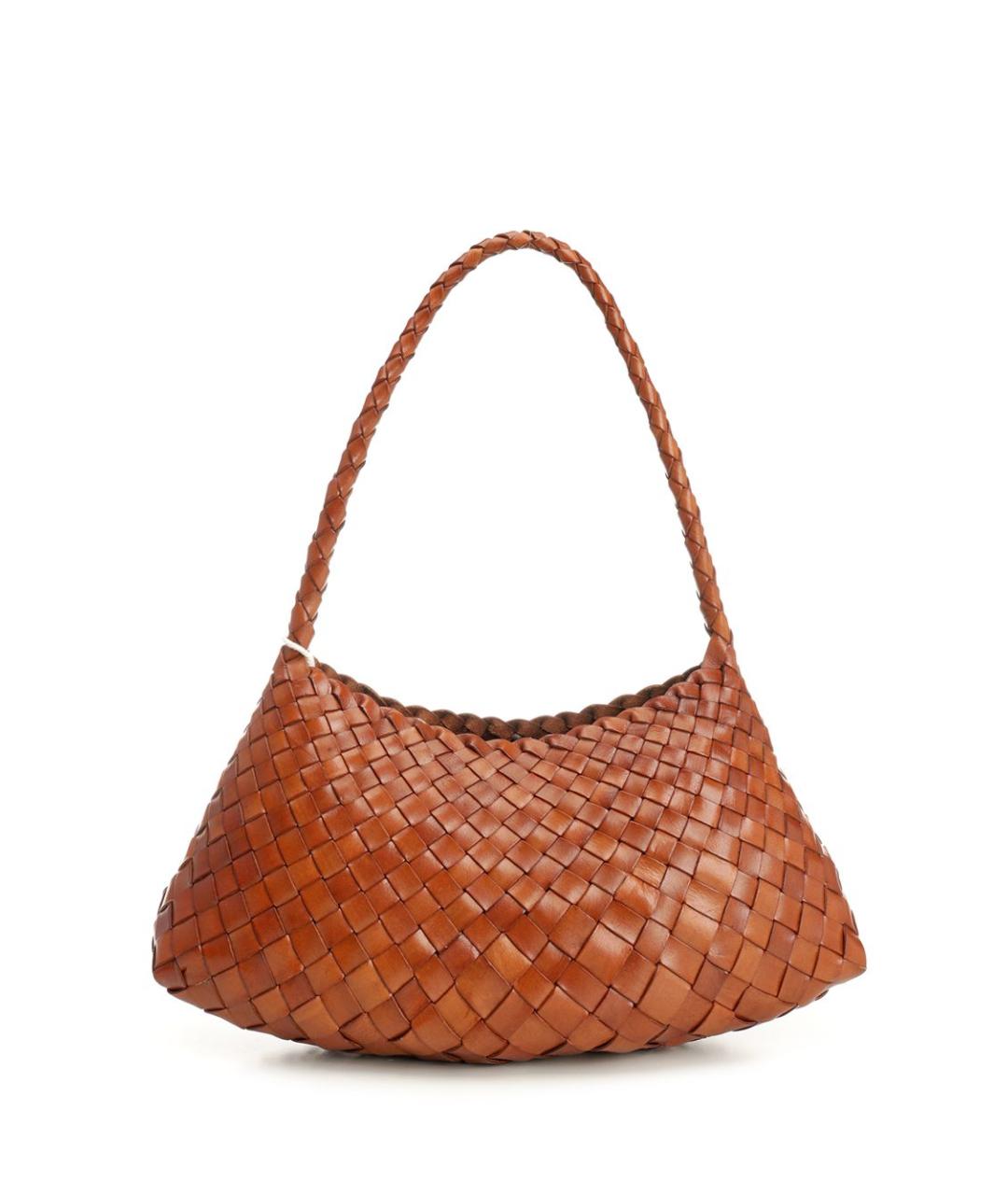 Dragon Diffusion Коричневая кожаная сумка с короткими ручками, фото 3