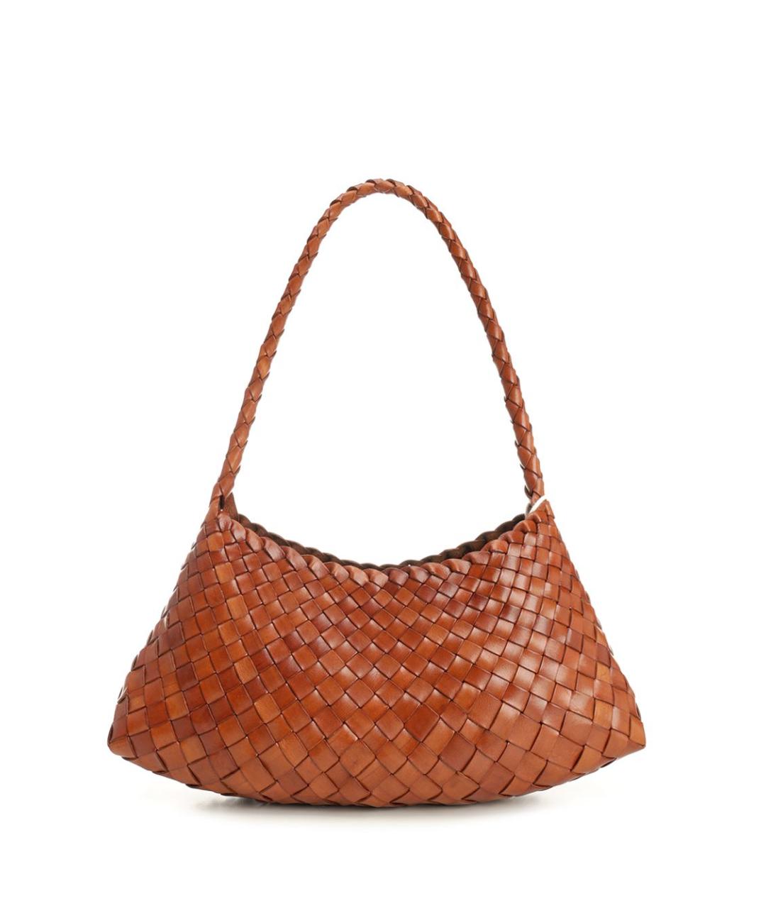 Dragon Diffusion Коричневая кожаная сумка с короткими ручками, фото 1