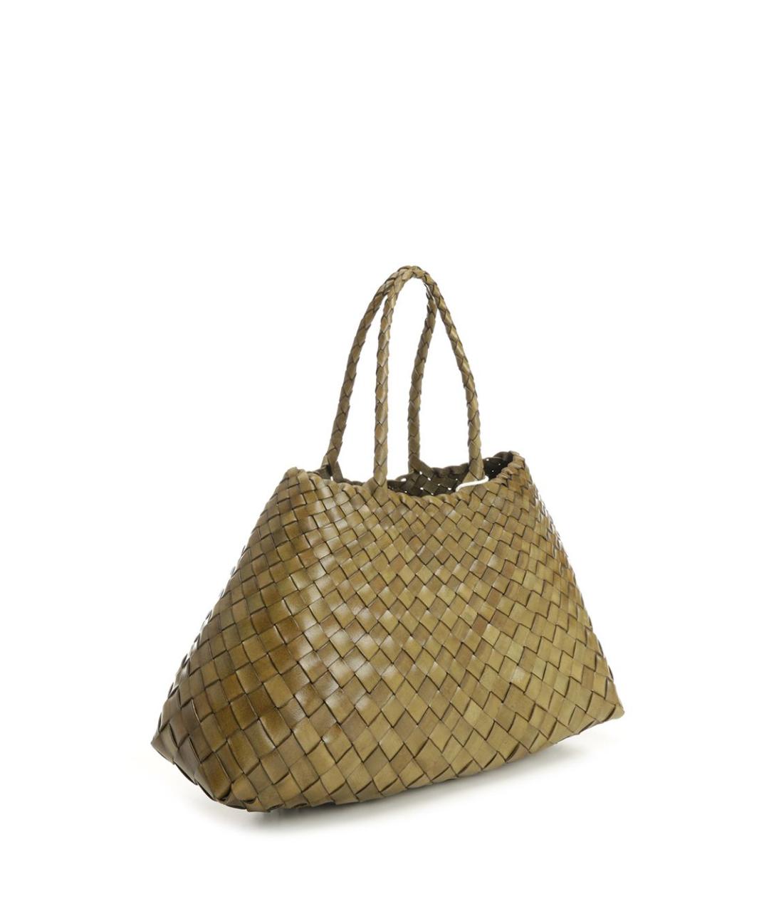 Dragon Diffusion Зеленая кожаная сумка с короткими ручками, фото 2