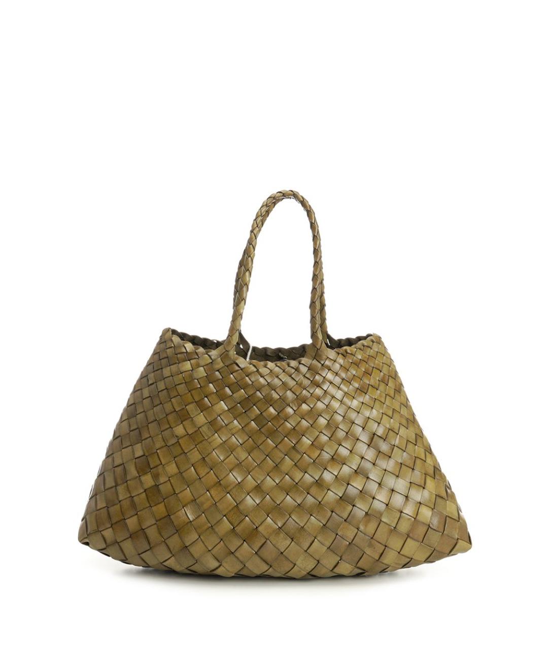 Dragon Diffusion Зеленая кожаная сумка с короткими ручками, фото 1