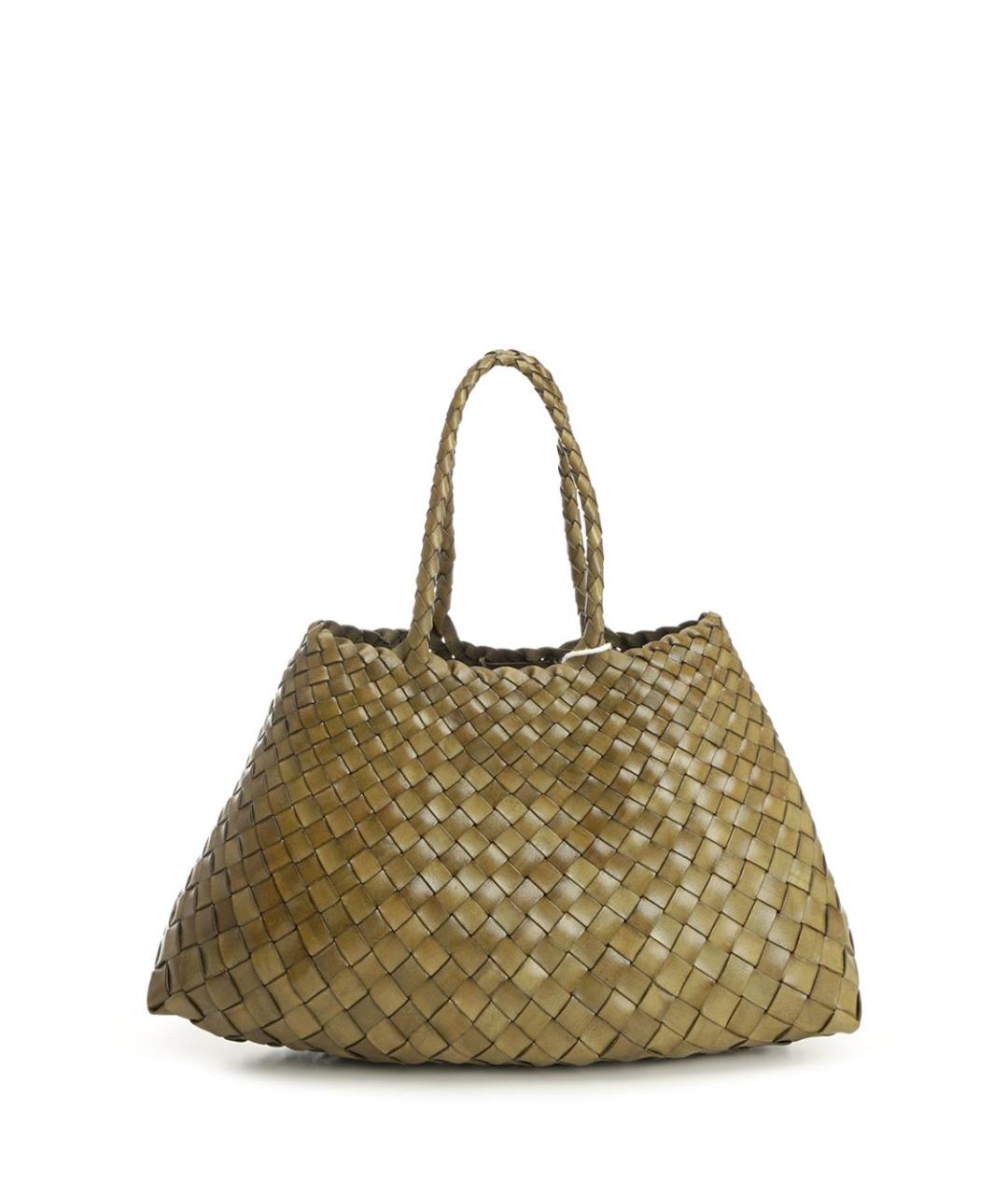 Dragon Diffusion Зеленая кожаная сумка с короткими ручками, фото 4