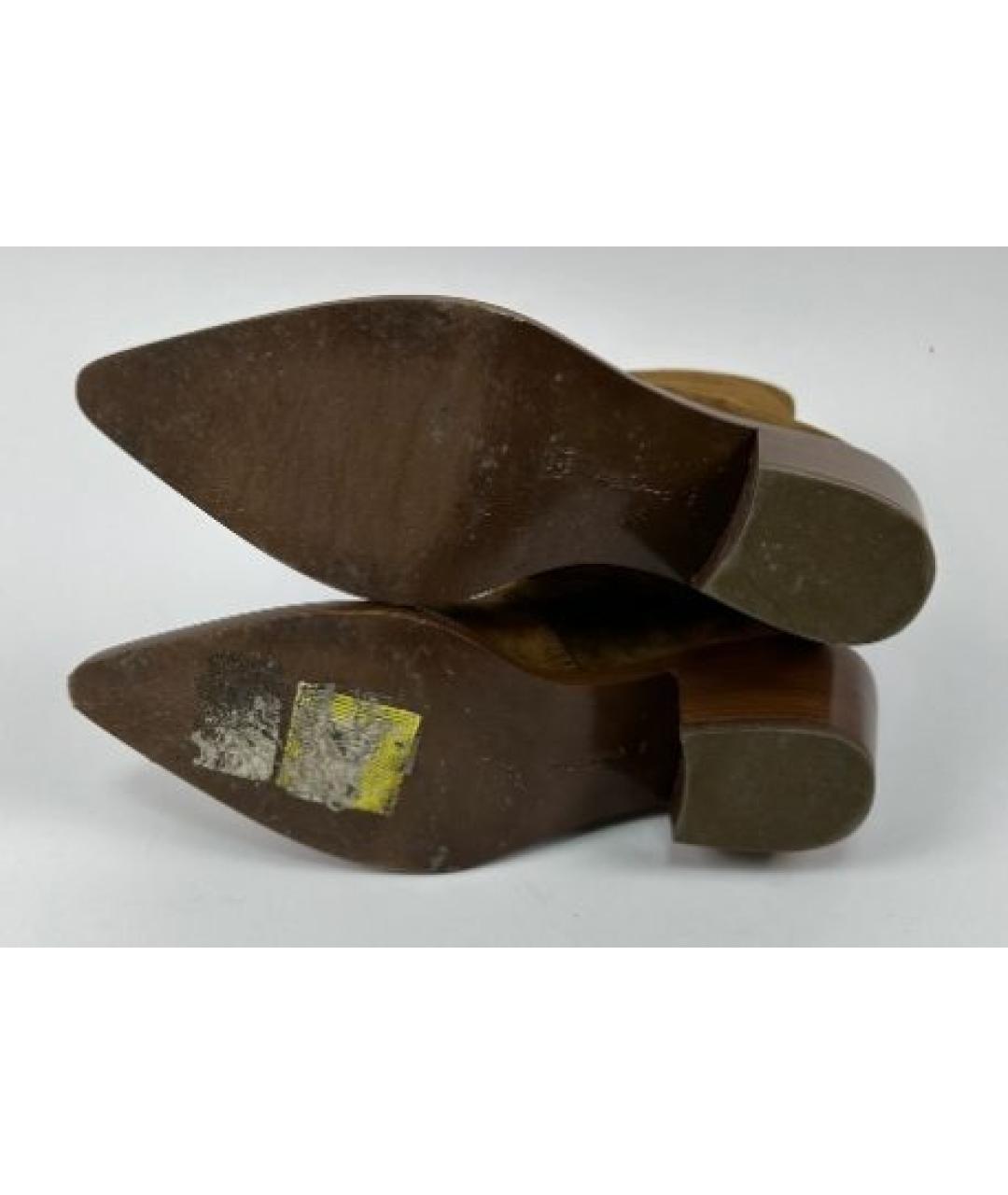 GIANVITO ROSSI Коричневые замшевые сапоги, фото 7