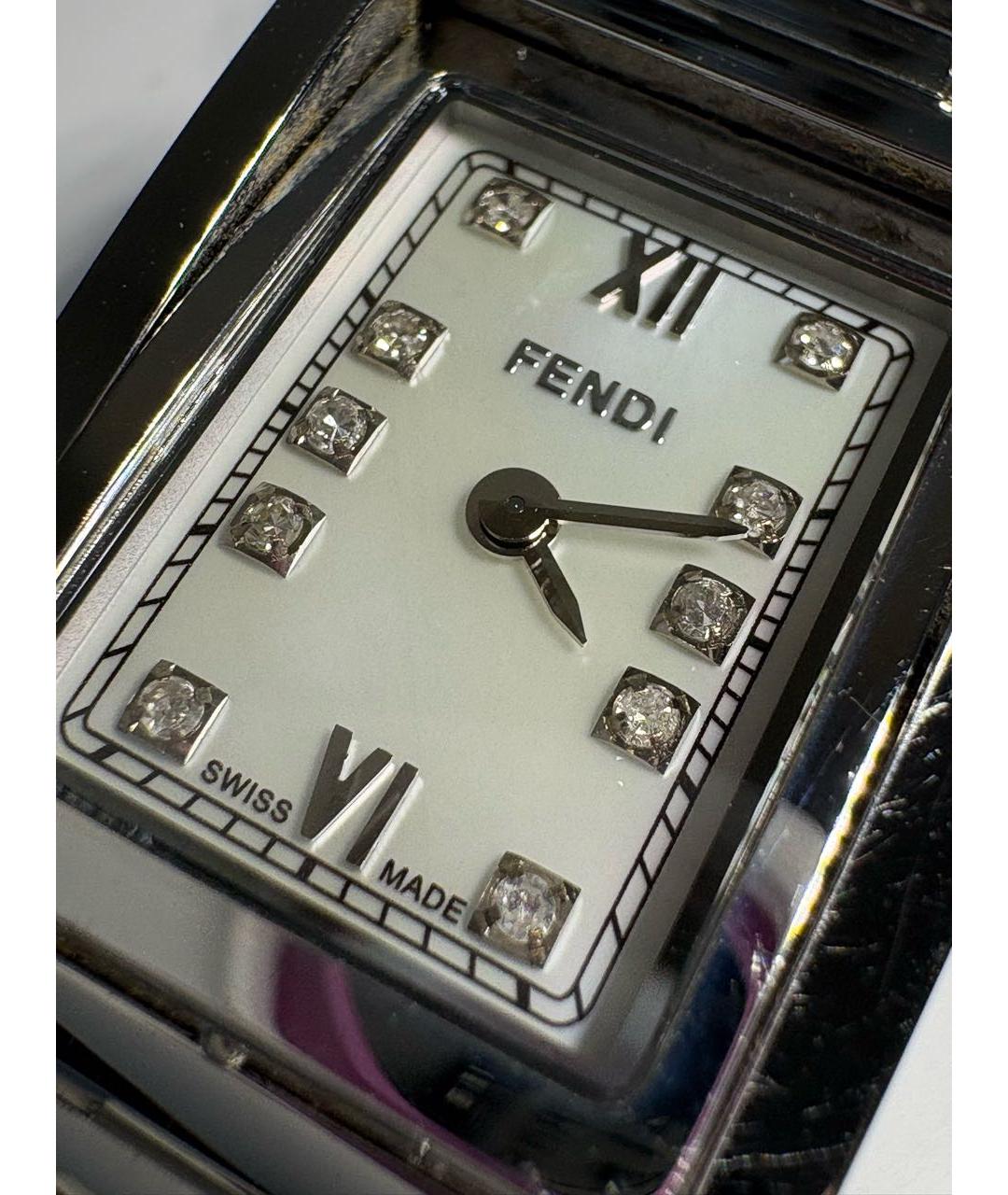 FENDI Серебряные часы, фото 4