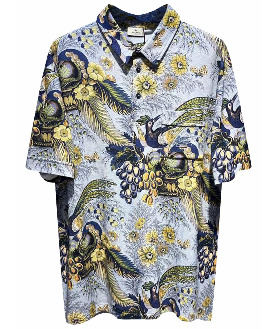 ETRO Мульти хлопковое поло с коротким рукавом, фото 1