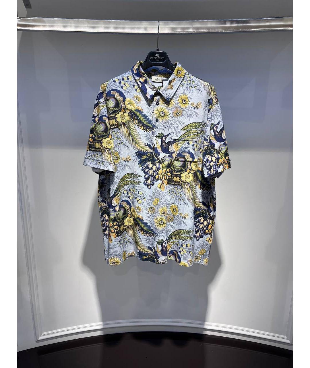 ETRO Мульти хлопковое поло с коротким рукавом, фото 3