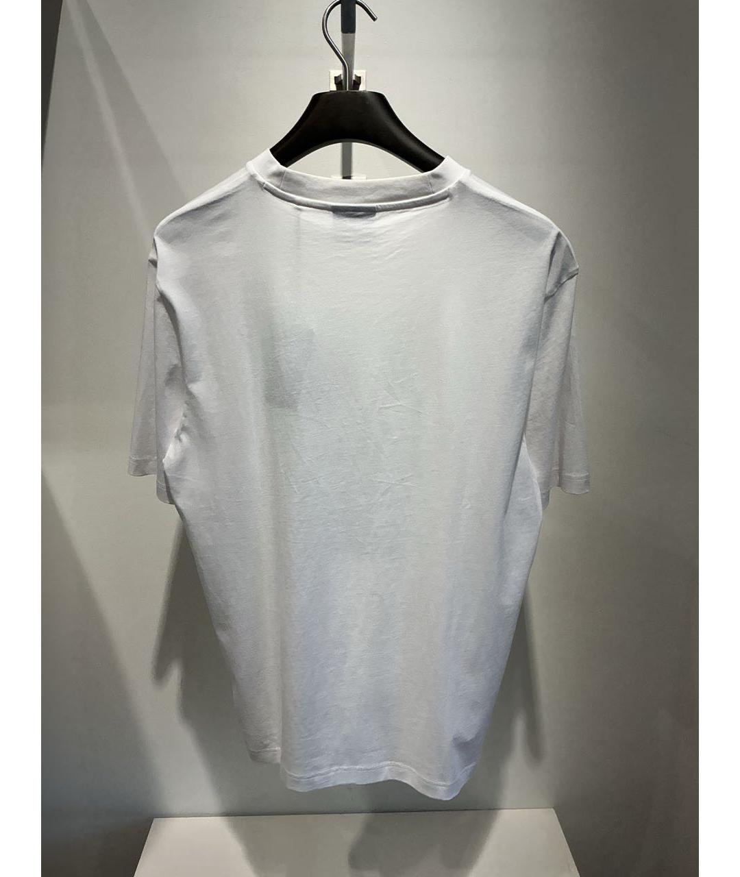 HUGO Белая хлопковая футболка, фото 4