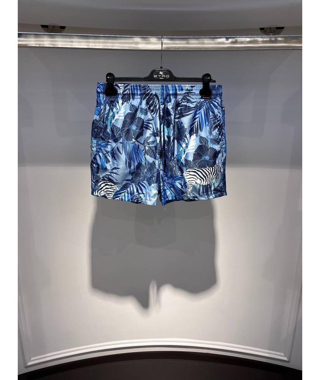 ETRO Синие полиэстеровые шорты, фото 2