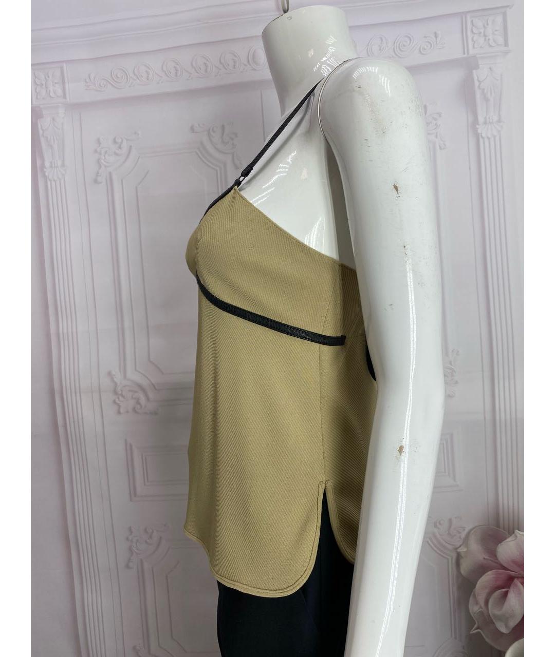 BALENCIAGA Бежевая вискозная майка, фото 7