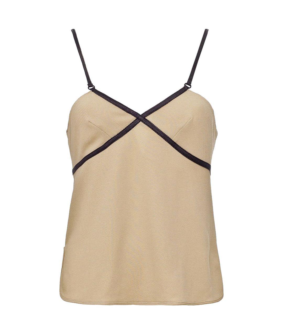 BALENCIAGA Бежевая вискозная майка, фото 1