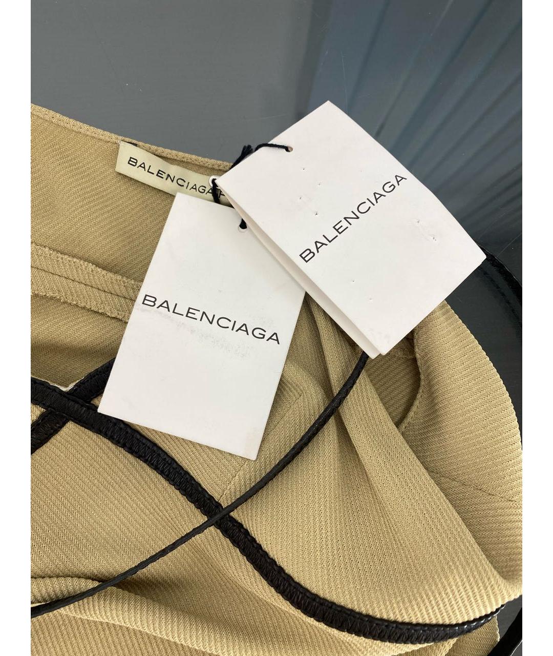 BALENCIAGA Бежевая вискозная майка, фото 3