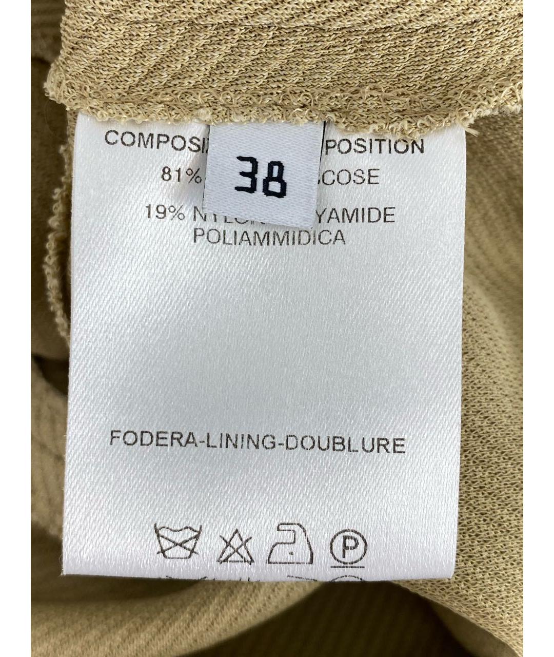 BALENCIAGA Бежевая вискозная майка, фото 8