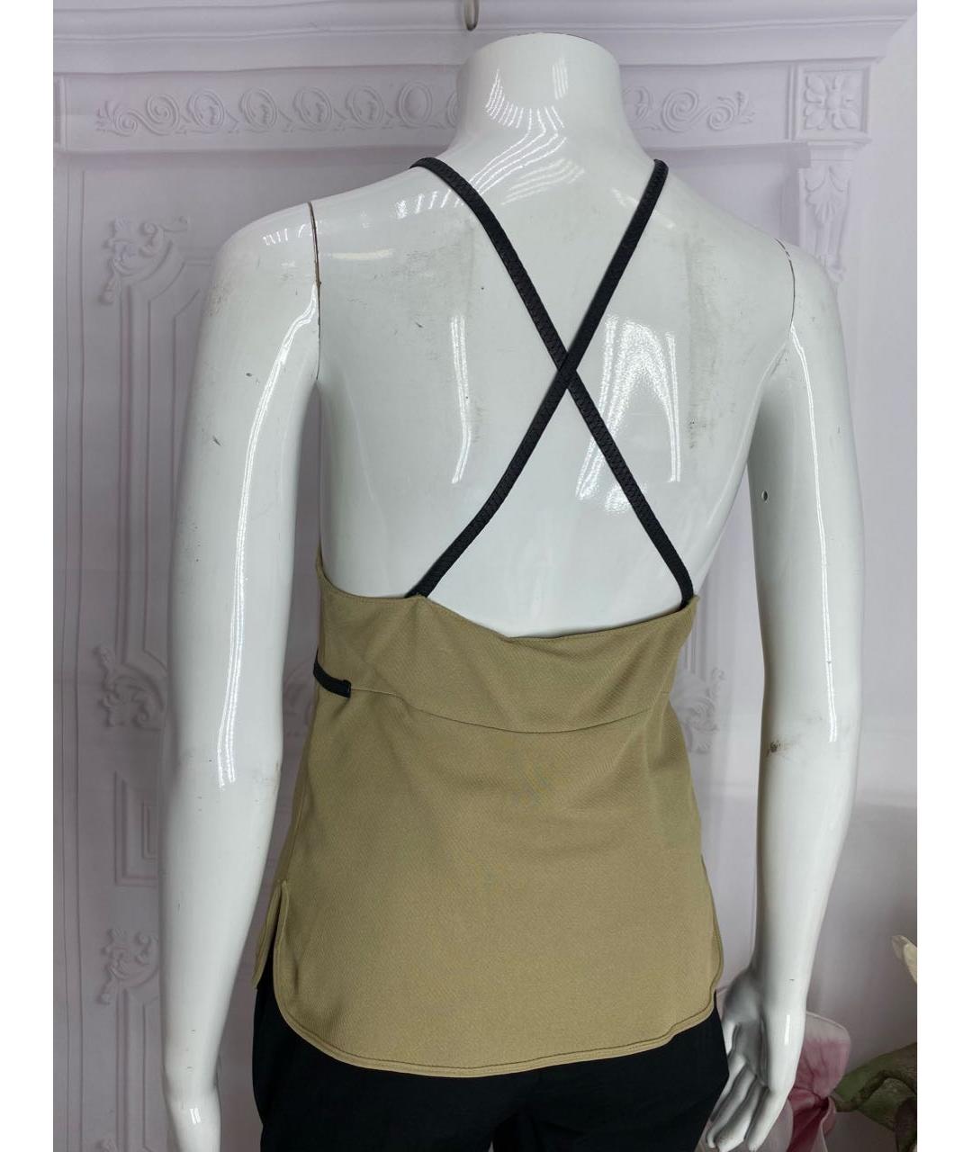 BALENCIAGA Бежевая вискозная майка, фото 6