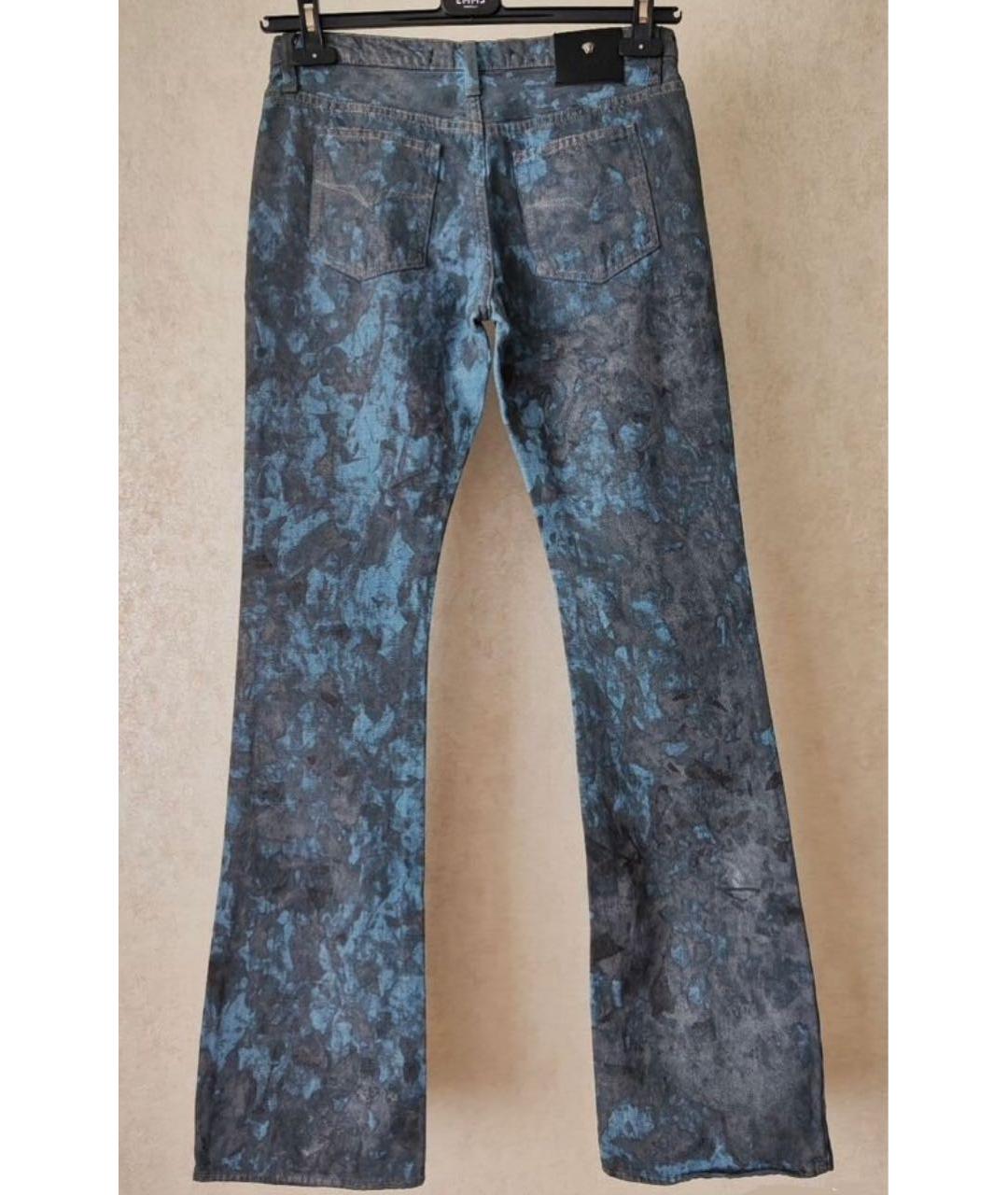 VERSACE JEANS COUTURE Темно-синие хлопковые прямые джинсы, фото 2