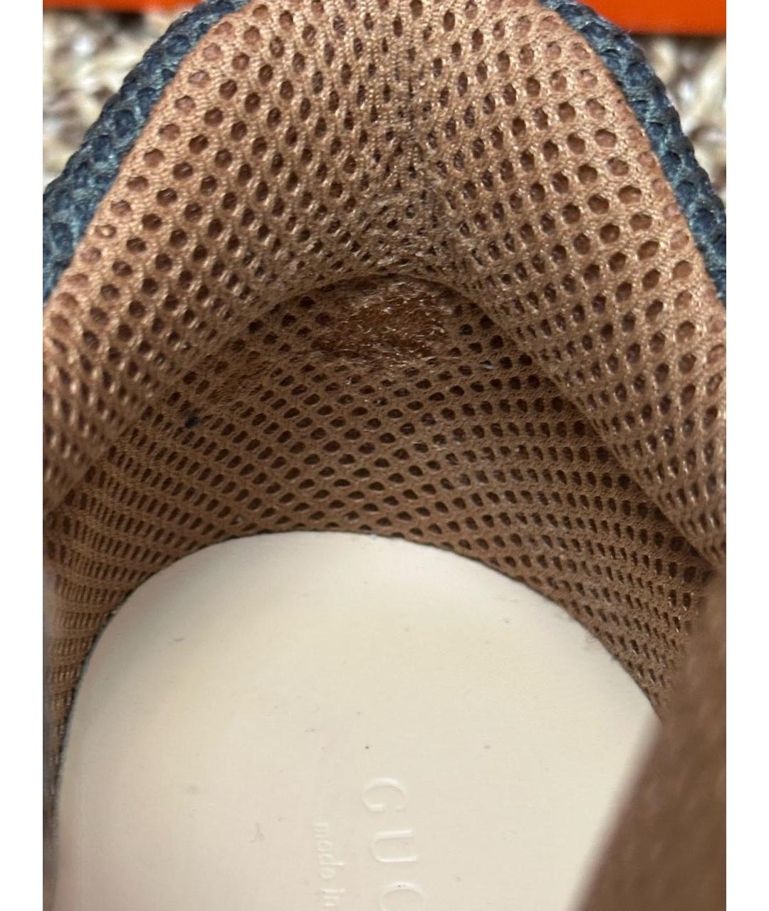 GUCCI Зеленые текстильные кроссовки, фото 7