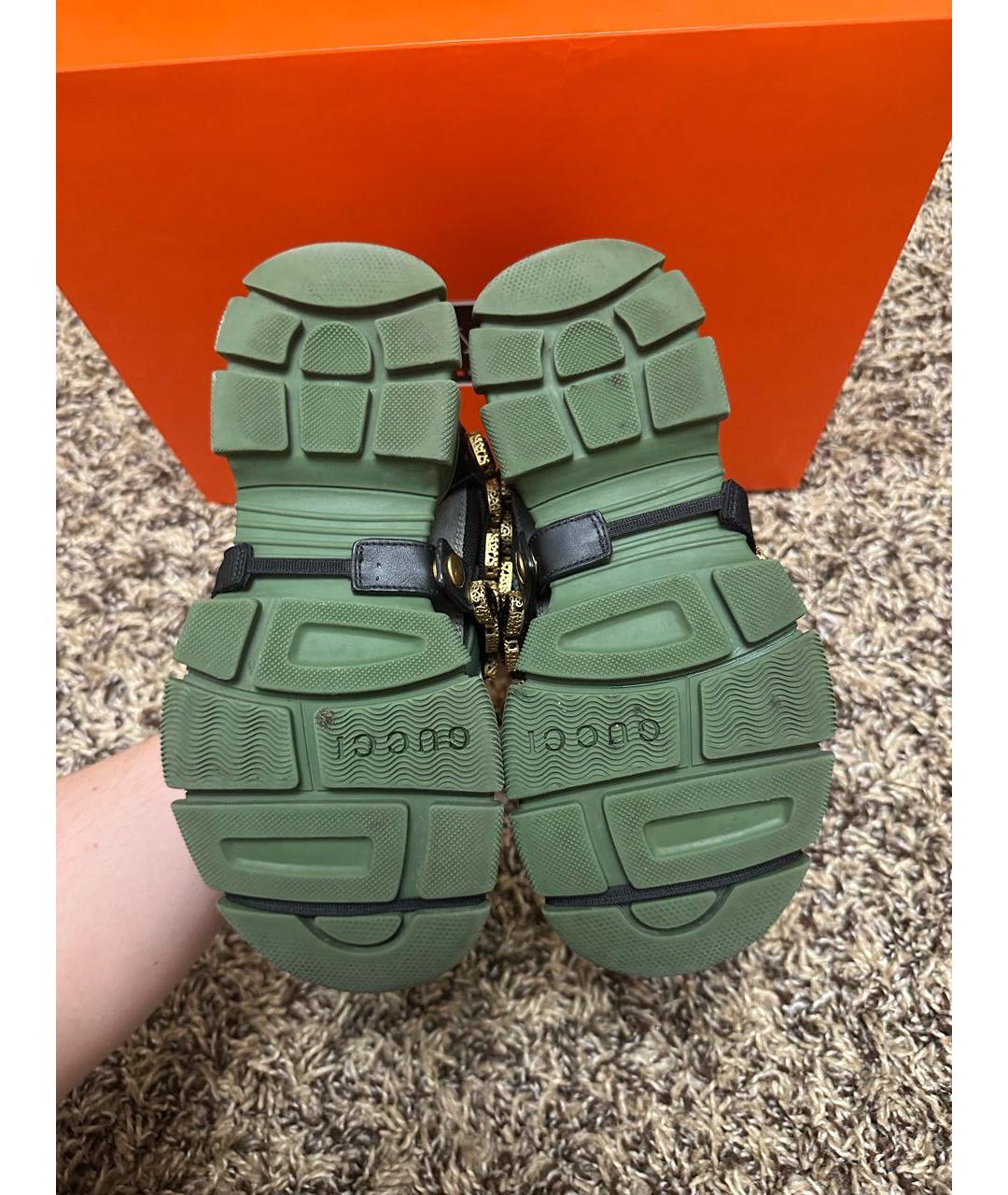 GUCCI Зеленые текстильные кроссовки, фото 8