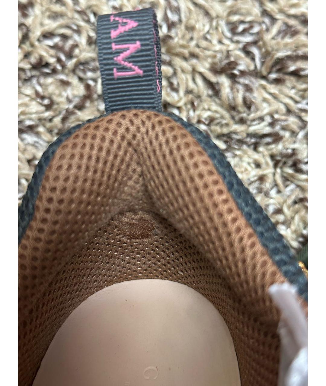 GUCCI Зеленые текстильные кроссовки, фото 6