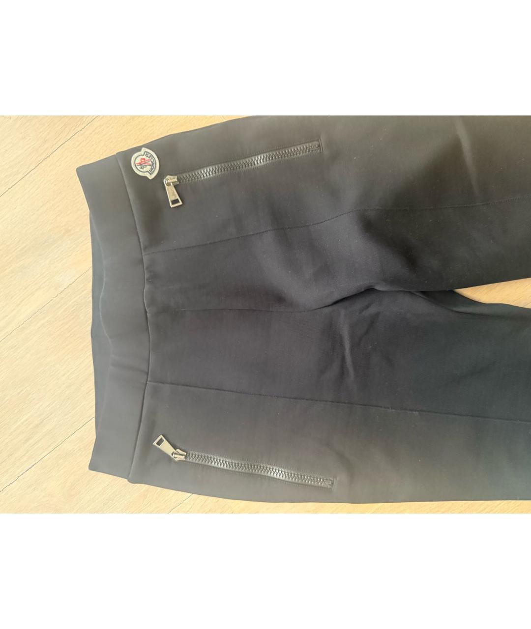 MONCLER Черные брюки узкие, фото 3