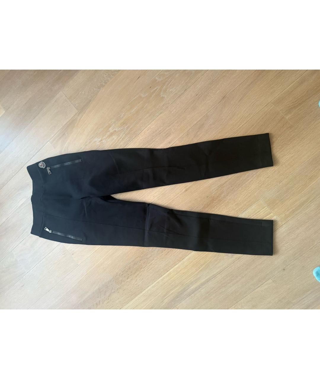 MONCLER Черные брюки узкие, фото 4