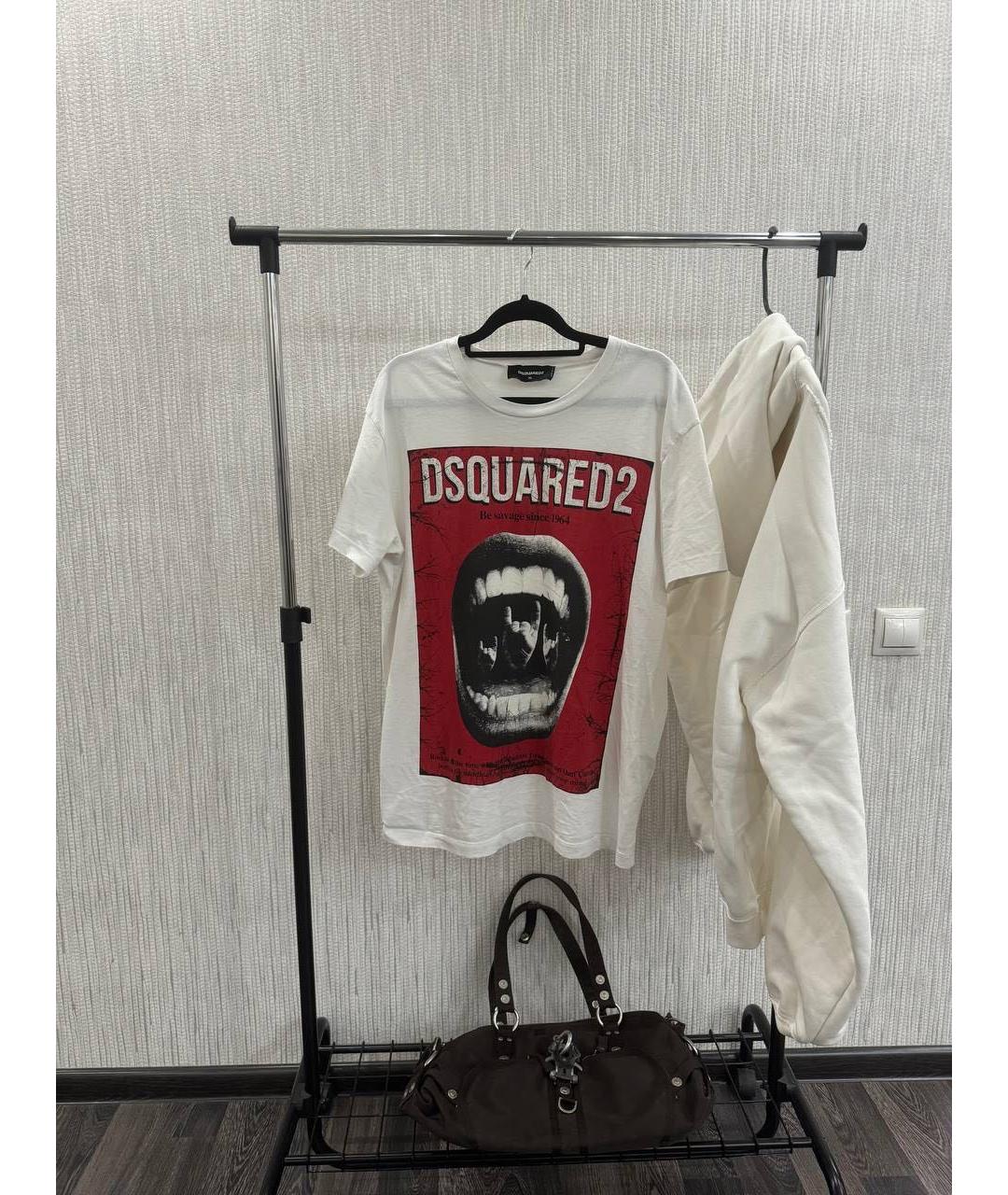 DSQUARED2 Белая футболка, фото 4