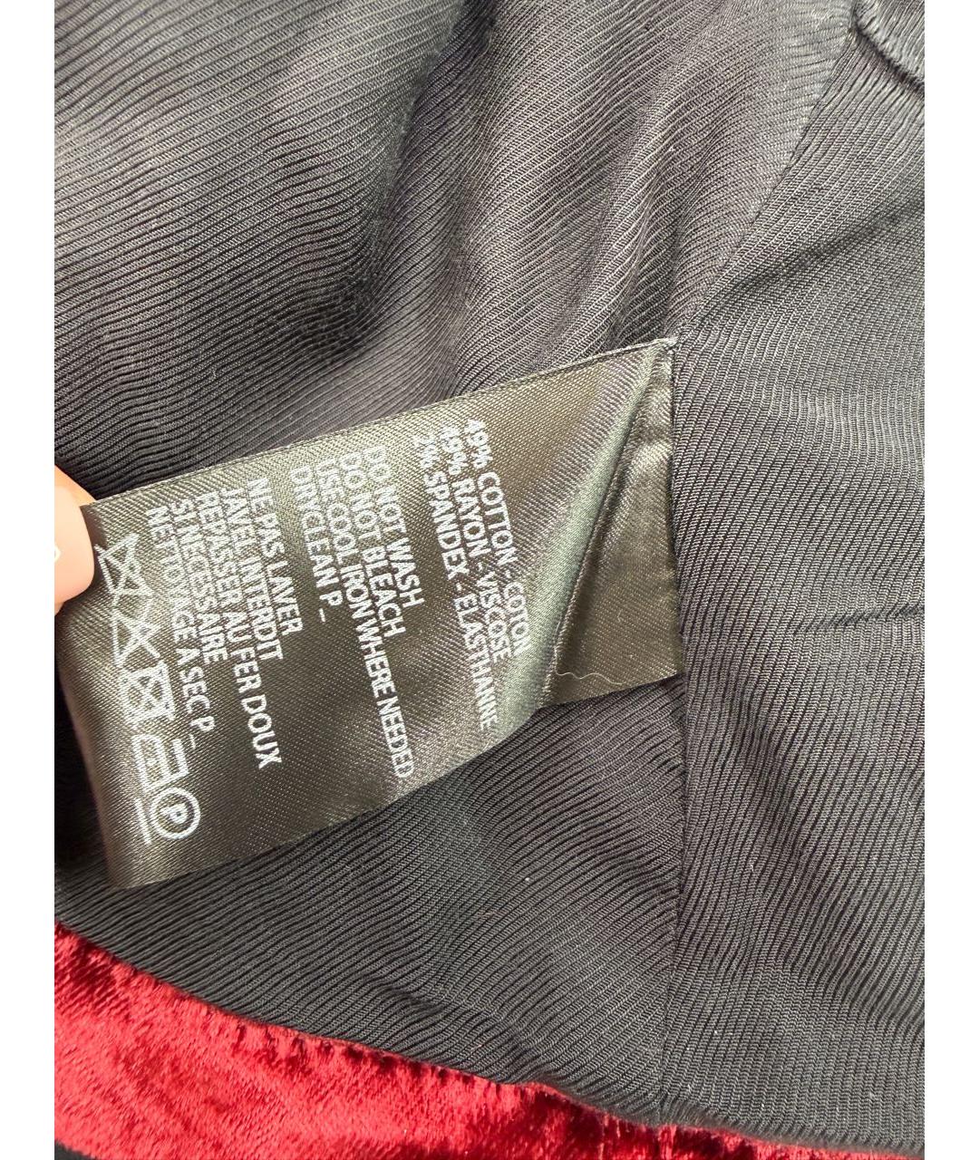 ANN DEMEULEMEESTER Бордовая хлопковая куртка, фото 8