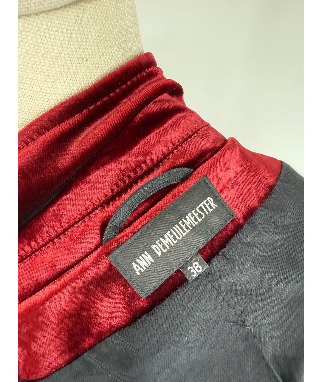 ANN DEMEULEMEESTER Бордовая хлопковая куртка, фото 7