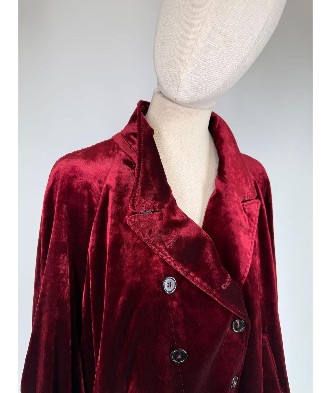 ANN DEMEULEMEESTER Бордовая хлопковая куртка, фото 4