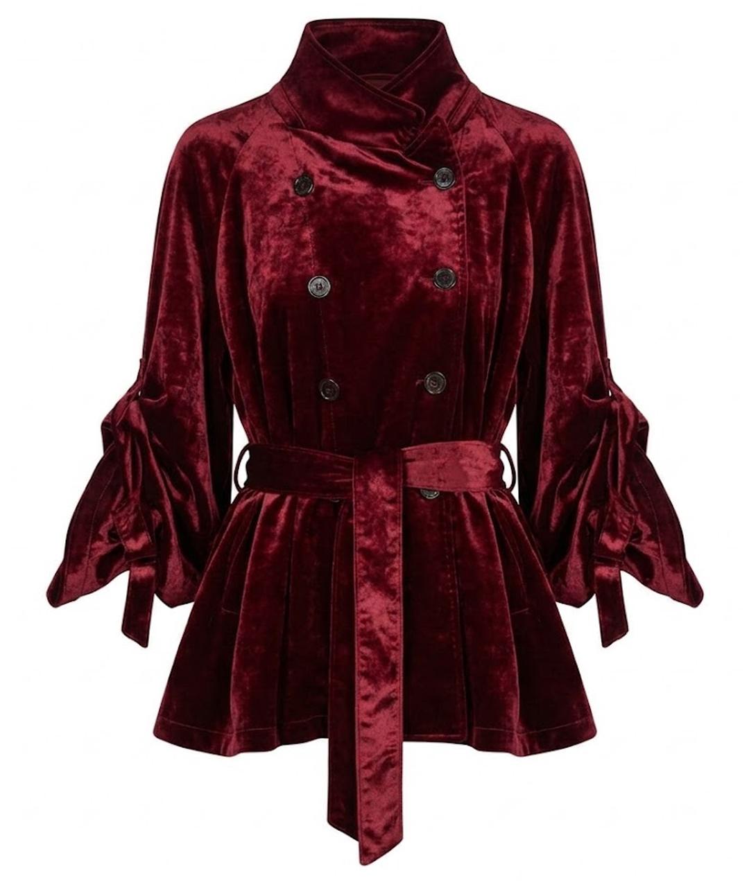 ANN DEMEULEMEESTER Бордовая хлопковая куртка, фото 1