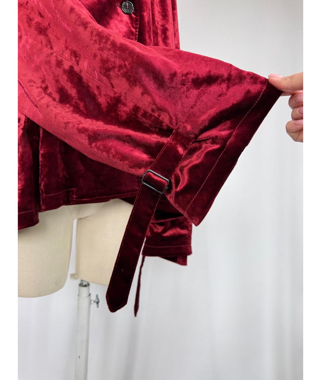 ANN DEMEULEMEESTER Бордовая хлопковая куртка, фото 5