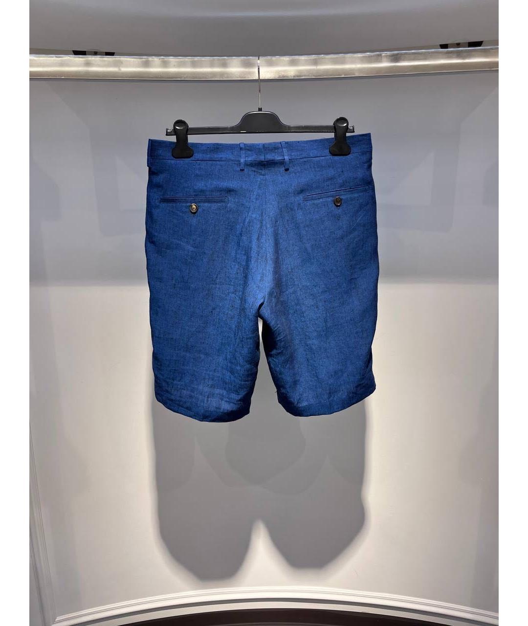 ETRO Синие льняные шорты, фото 2