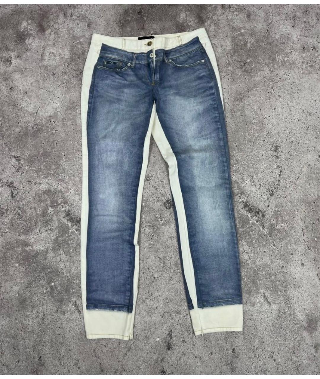 DOLCE&GABBANA Белые хлопко-эластановые джинсы слим, фото 9