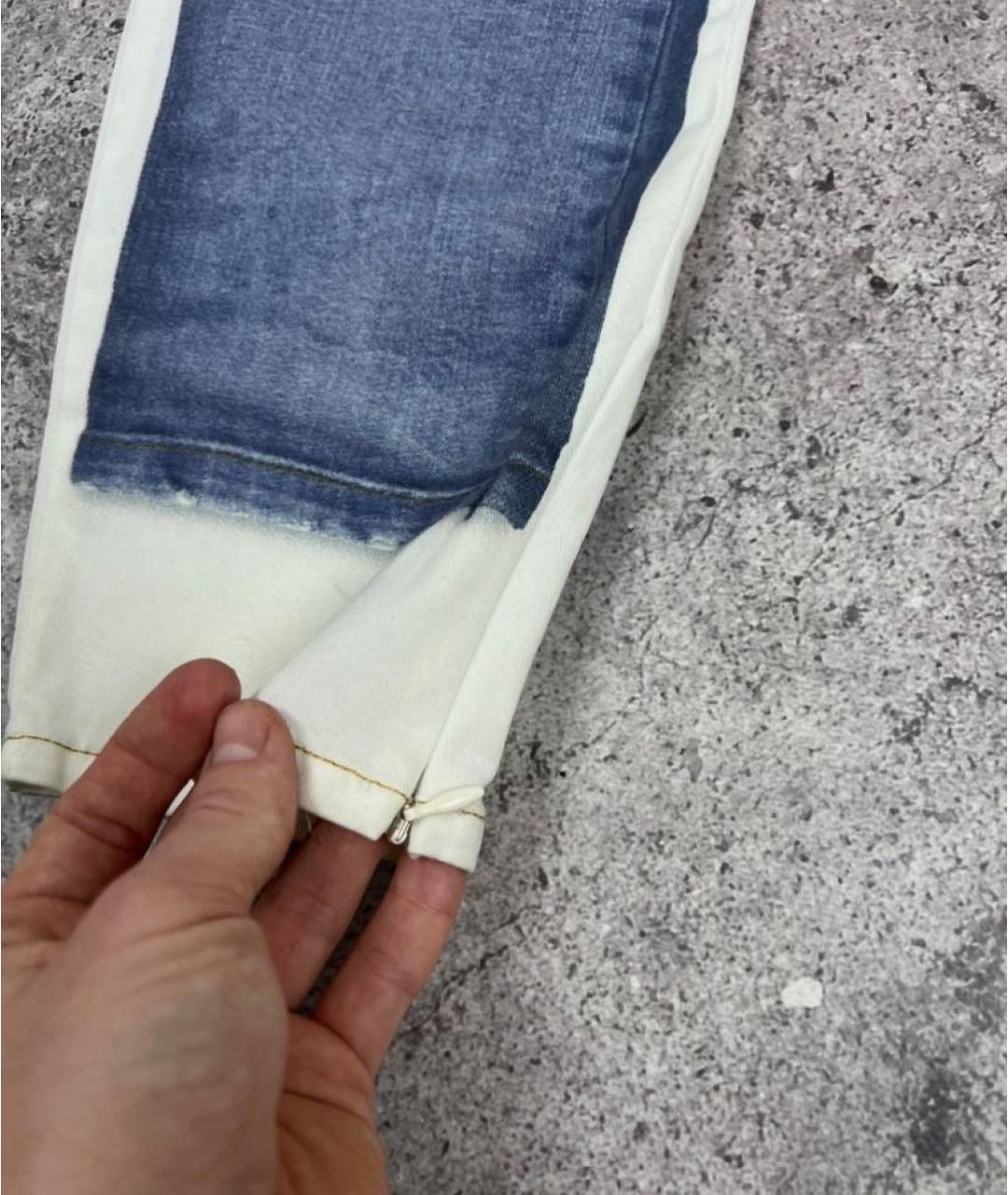 DOLCE&GABBANA Белые хлопко-эластановые джинсы слим, фото 7