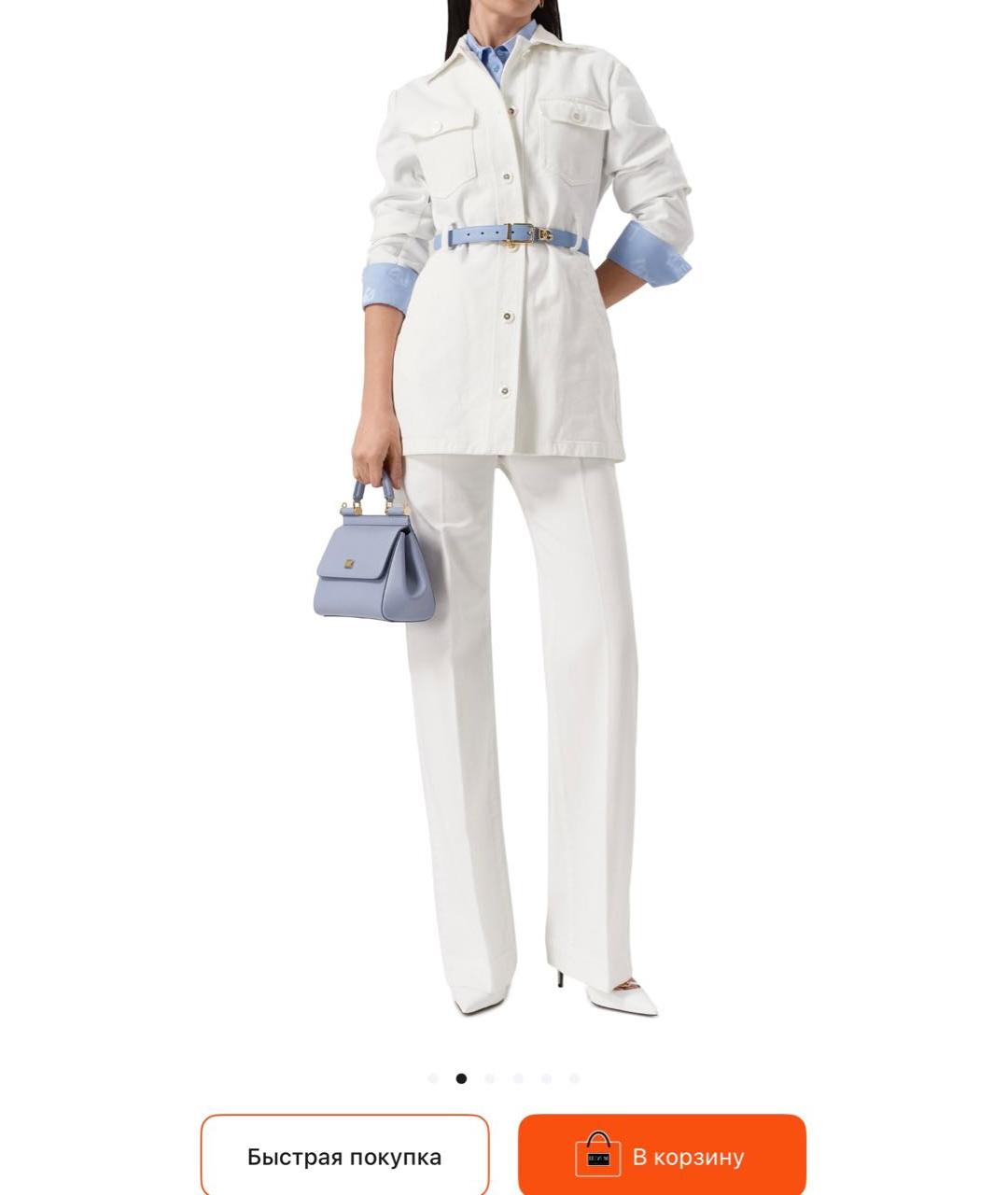 DOLCE&GABBANA Белый деним жакет/пиджак, фото 3