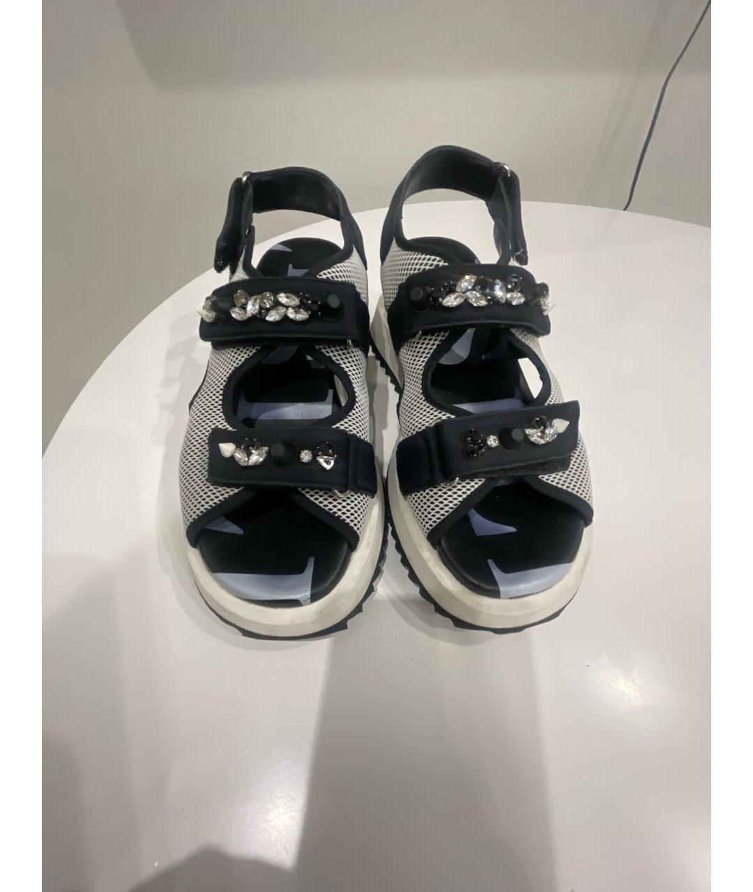 LE SILLA Черные текстильные сандалии, фото 2