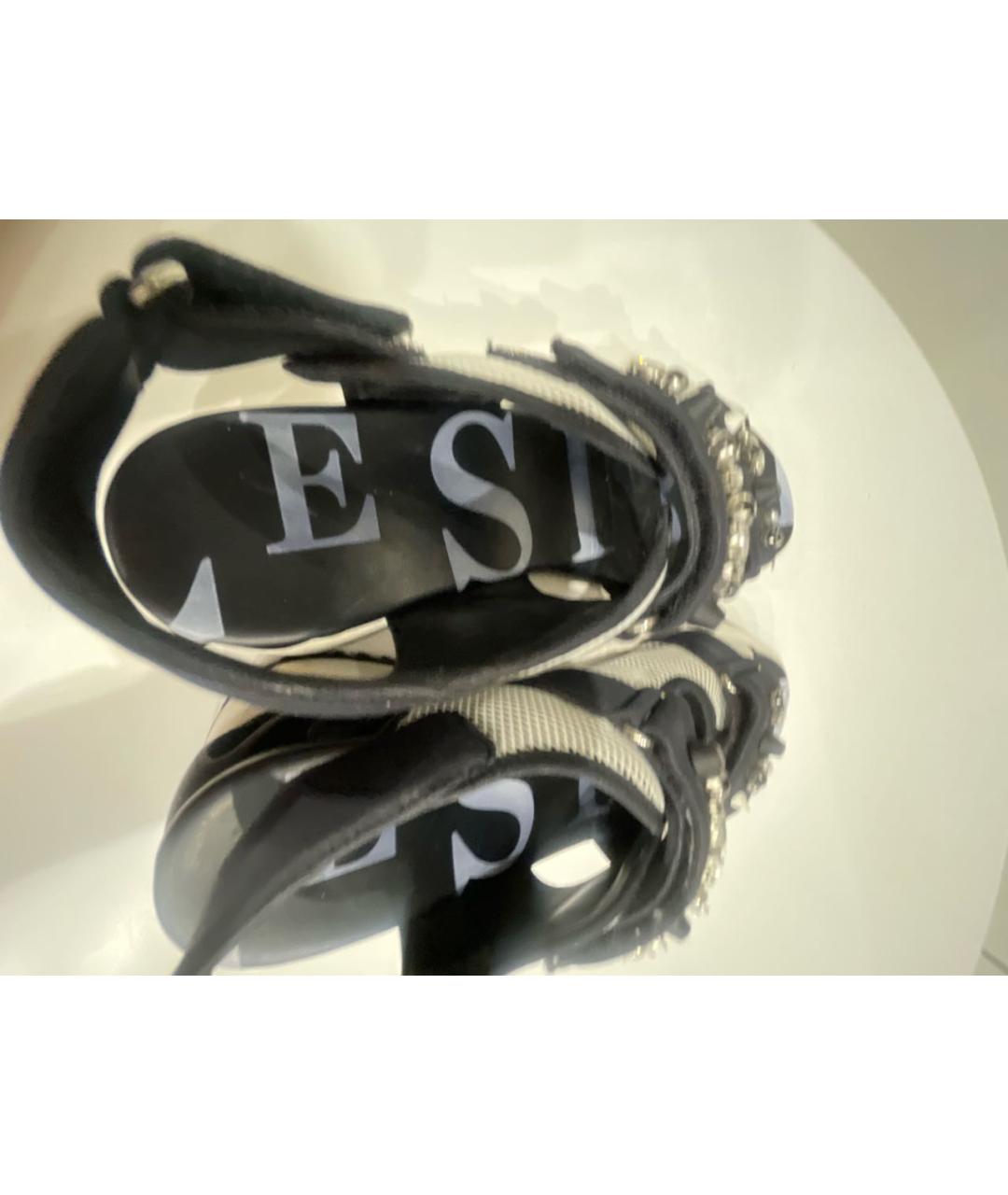 LE SILLA Черные текстильные сандалии, фото 5