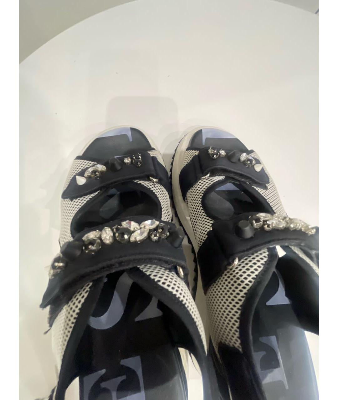 LE SILLA Черные текстильные сандалии, фото 7