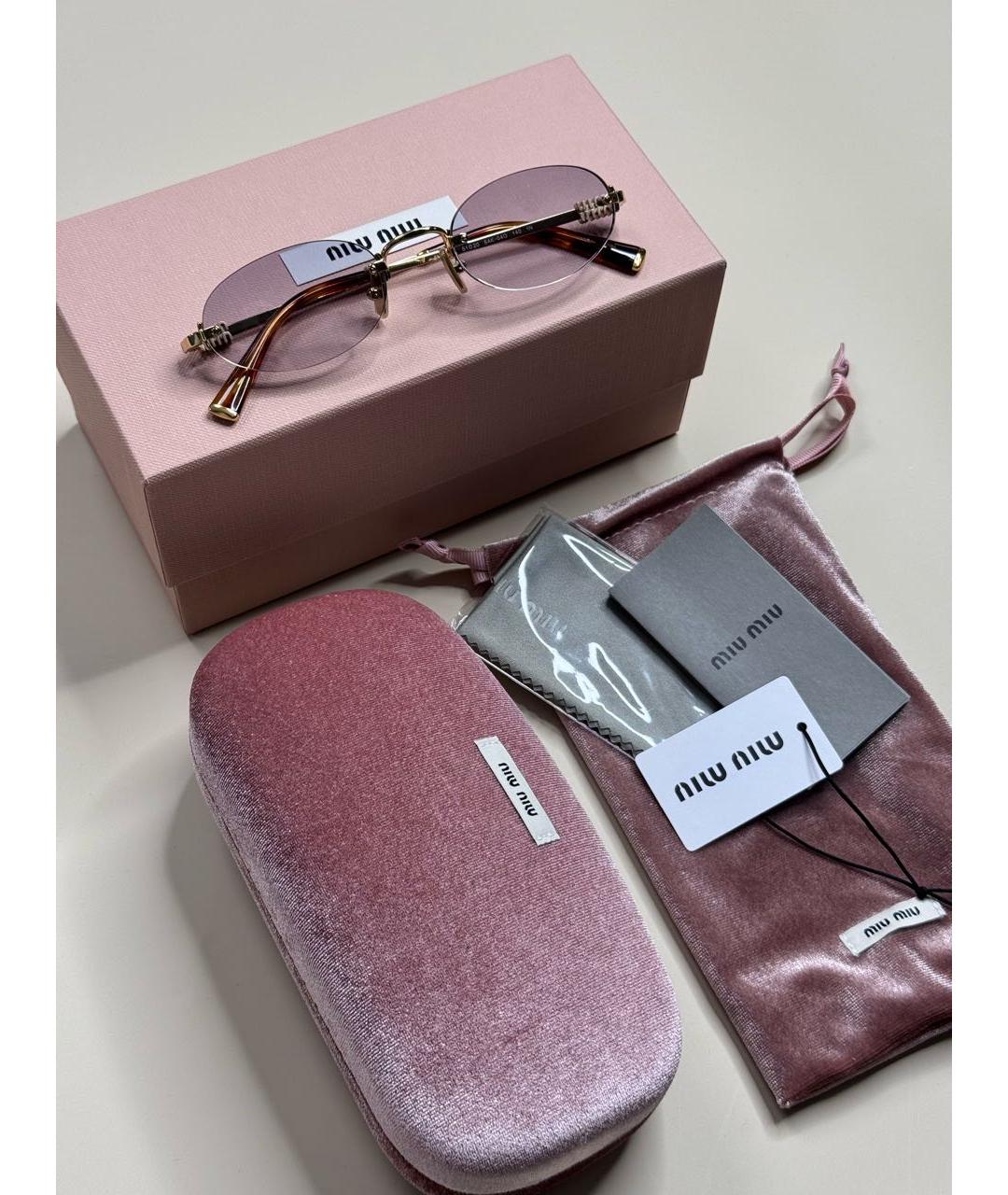 MIU MIU Металлические солнцезащитные очки, фото 2