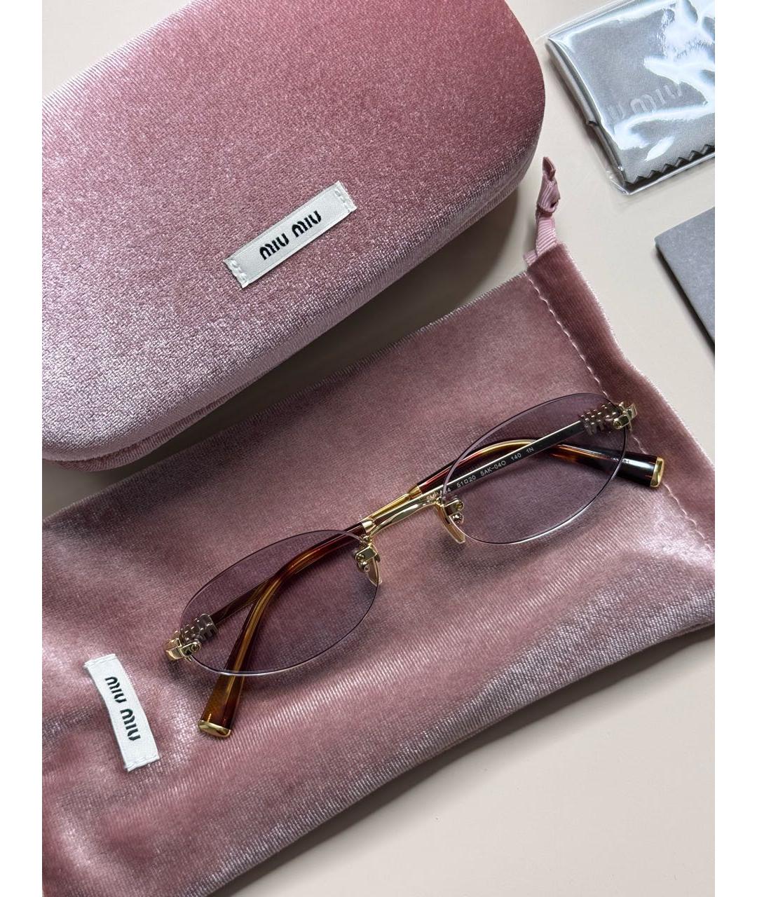 MIU MIU Металлические солнцезащитные очки, фото 3