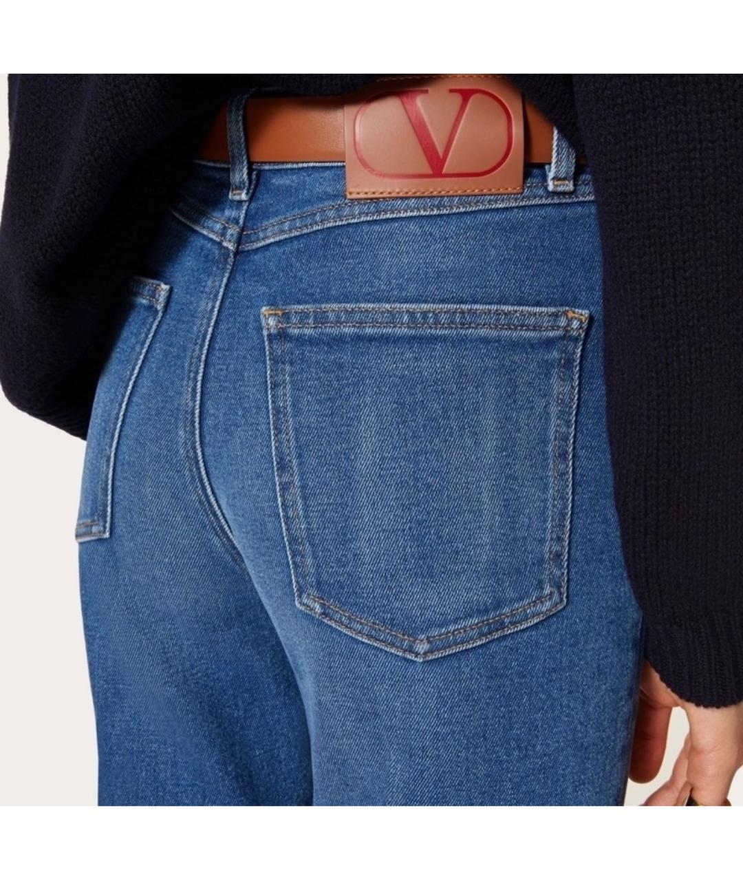 VALENTINO Синие хлопковые прямые джинсы, фото 2