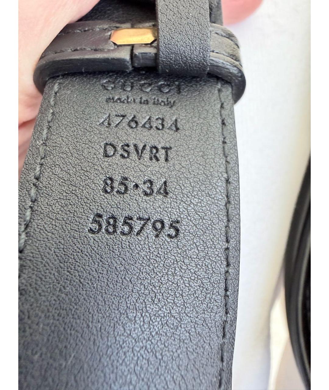 GUCCI Черная кожаная поясная сумка, фото 7