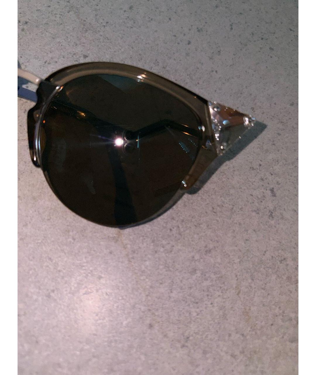 FENDI Коричневые пластиковые солнцезащитные очки, фото 6