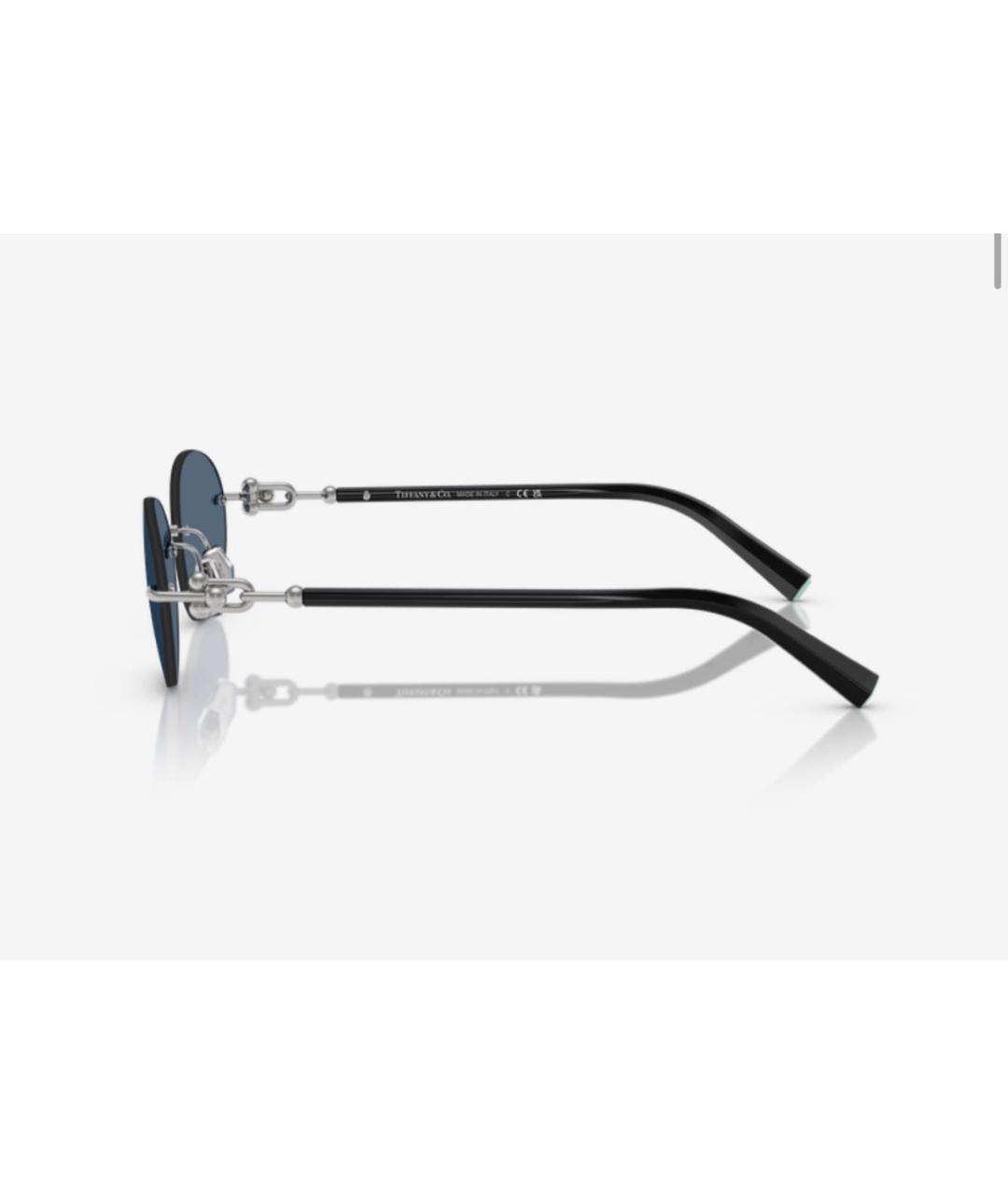 TIFFANY&CO Синие металлические солнцезащитные очки, фото 3