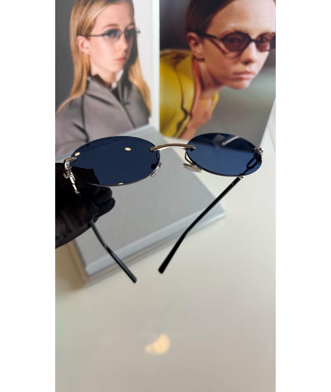 TIFFANY&CO Синие металлические солнцезащитные очки, фото 4