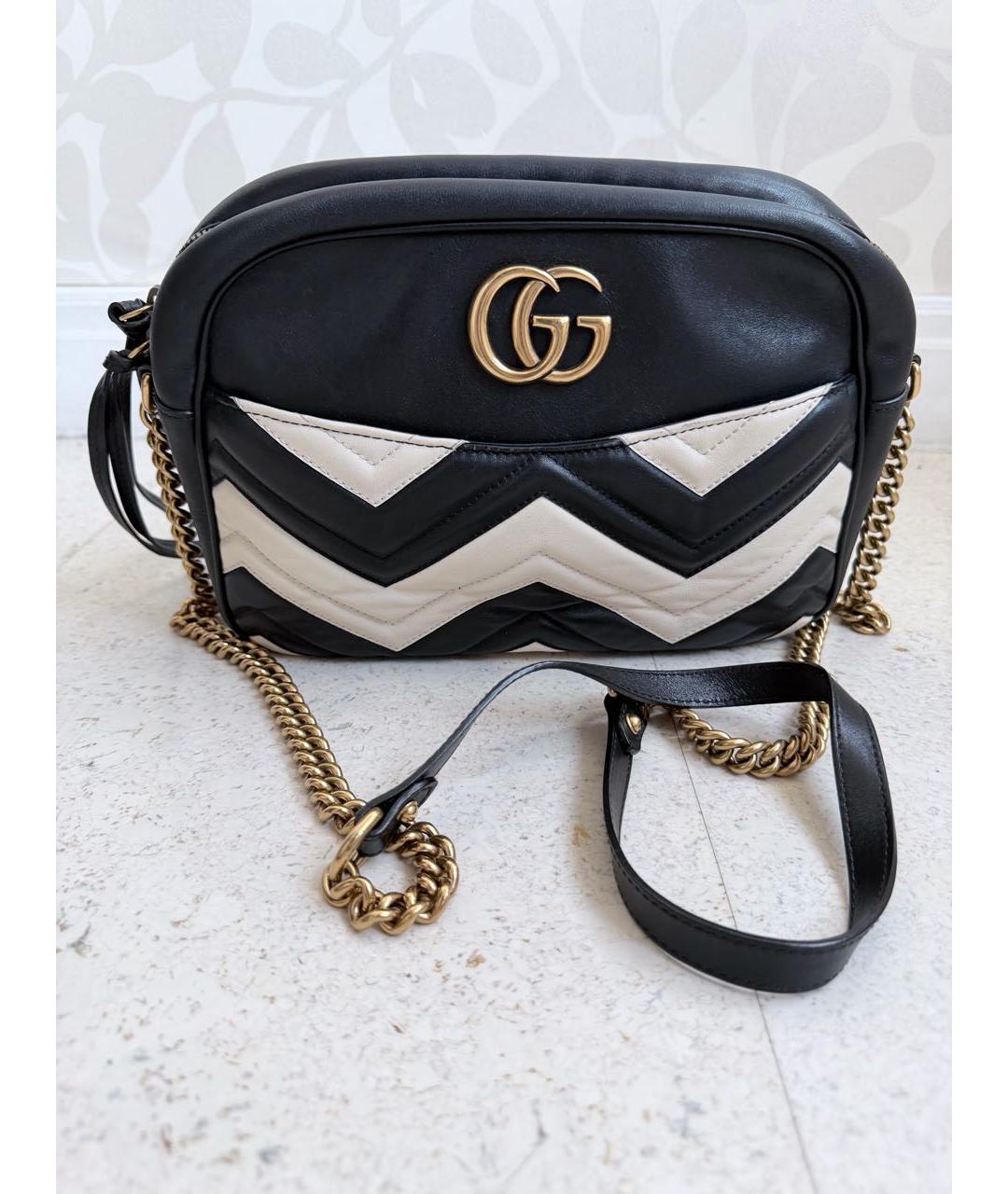 GUCCI Черная кожаная сумка через плечо, фото 7