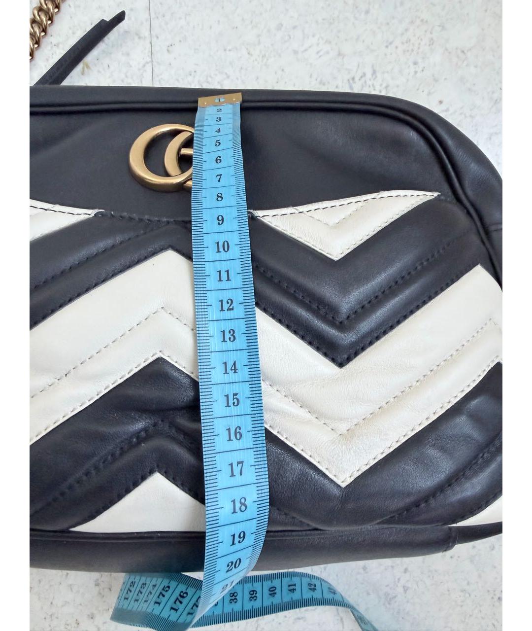 GUCCI Черная кожаная сумка через плечо, фото 6