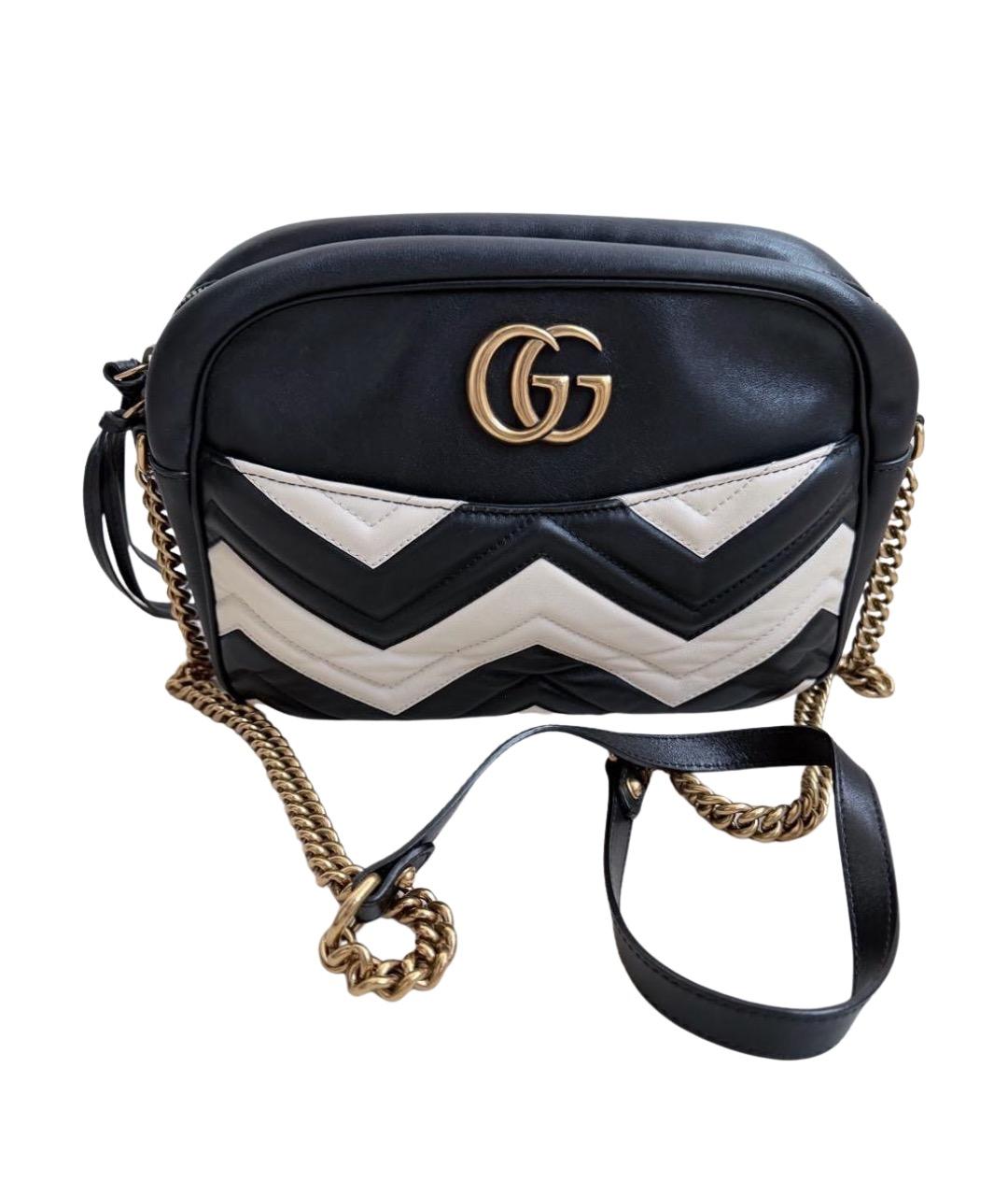 GUCCI Черная кожаная сумка через плечо, фото 1