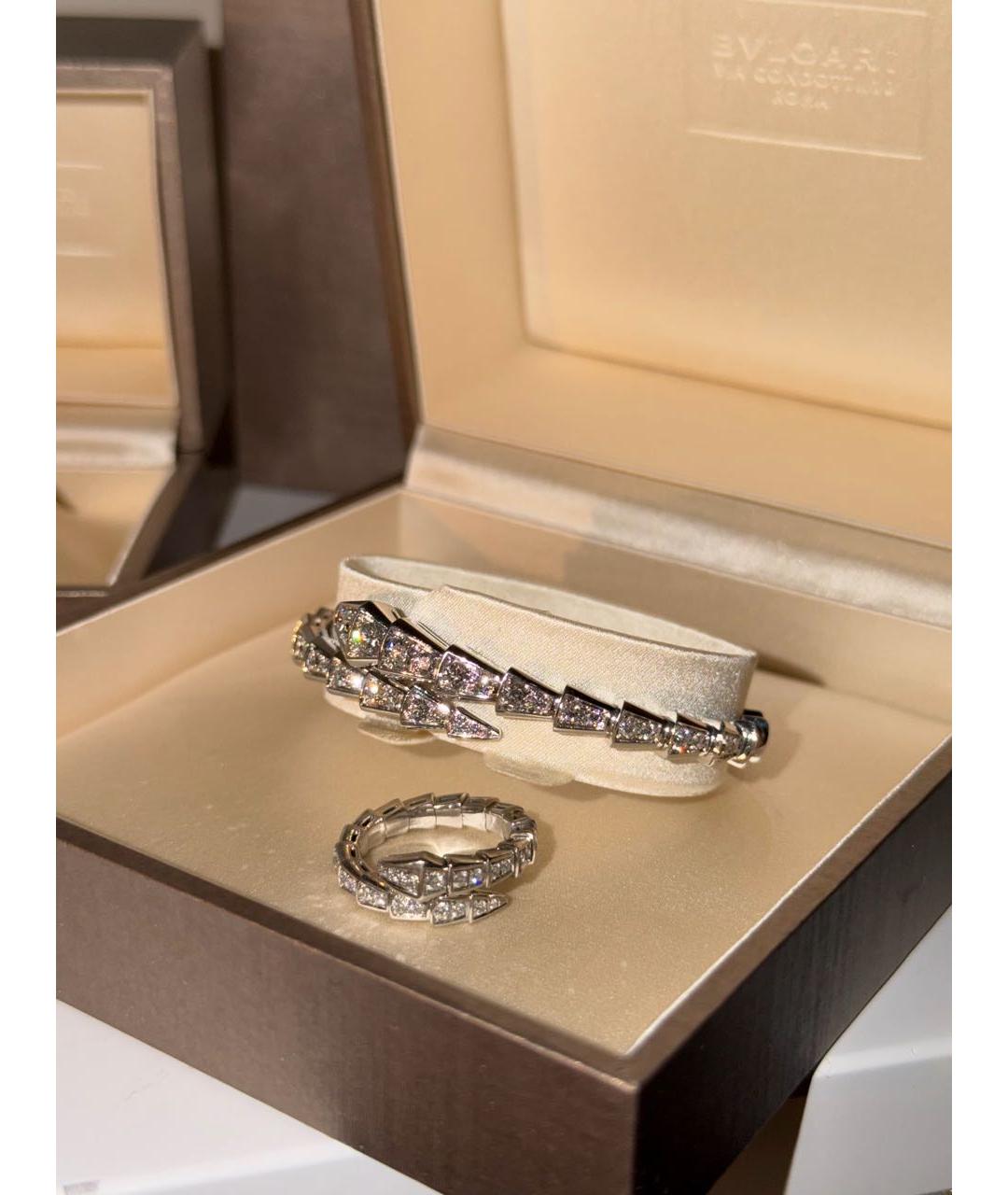 BVLGARI Серебряное кольцо из белого золота, фото 6