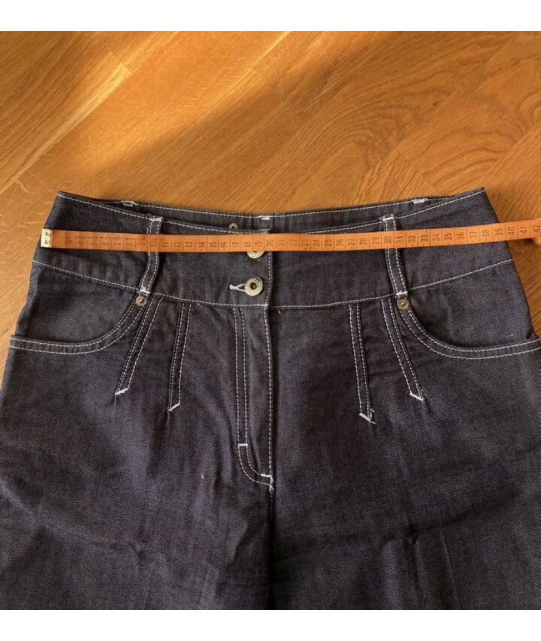 DOLCE&GABBANA Темно-синие хлопковые джинсы клеш, фото 4