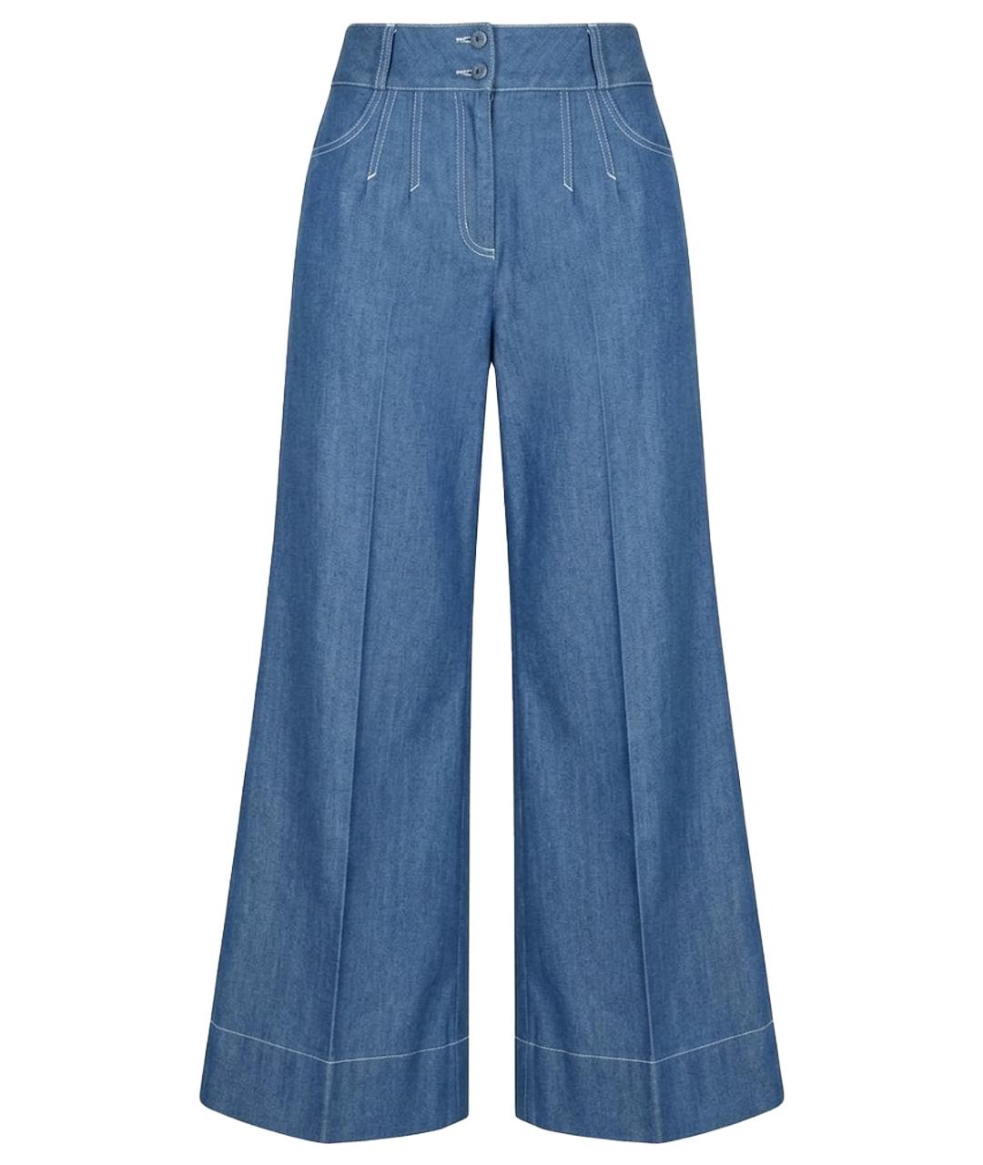 DOLCE&GABBANA Темно-синие хлопковые джинсы клеш, фото 1